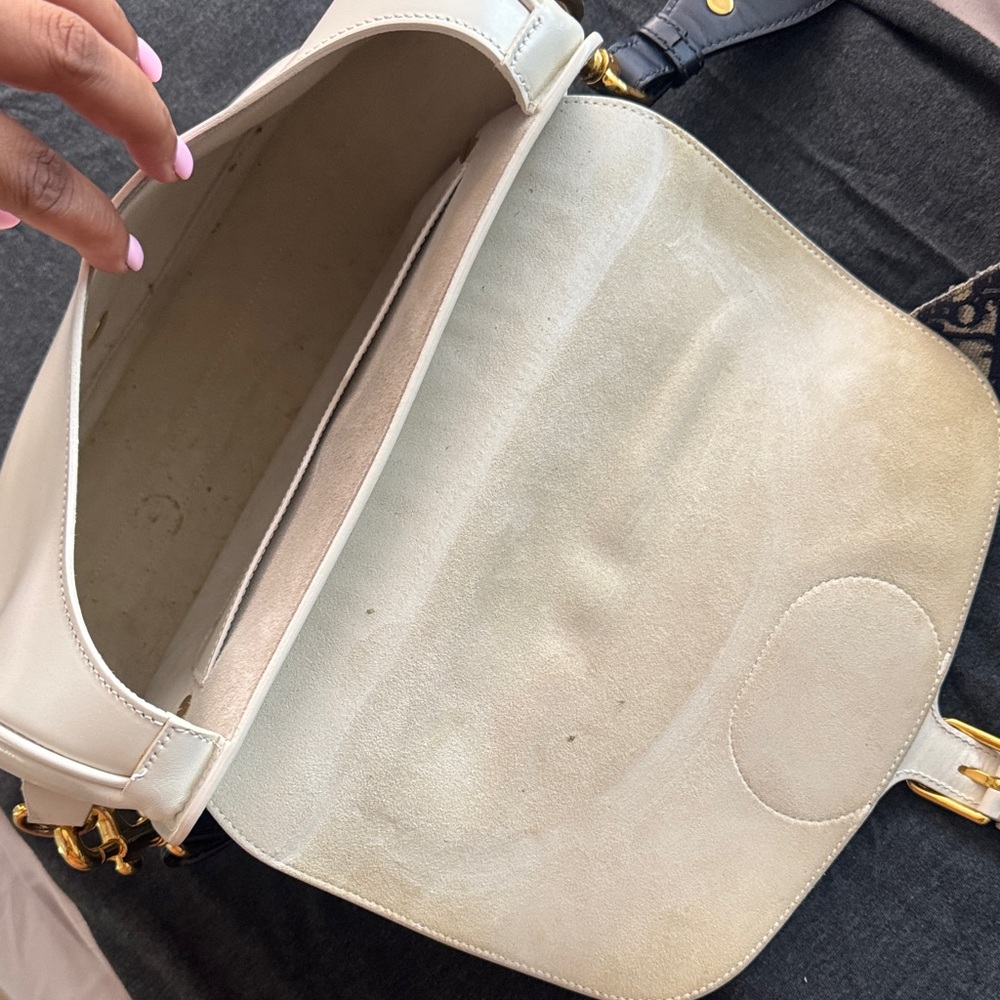 Dior Cream Crossbody Bag with Gold Accents - Picture 8 of 10